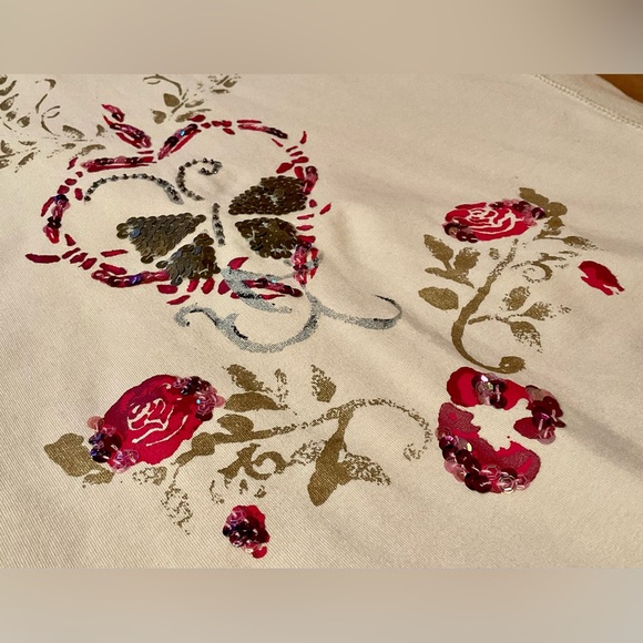 NWOT BCBG Max Azria Short-Sleeve Zipper Front Hooded Sweatshirt - Picture 5 of 8